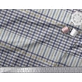 thumbnail image 3 of Soimoi Velvet Fabric Window Pane Check Print Fabric by The Yard 58 Inch Wide, 3 of 3