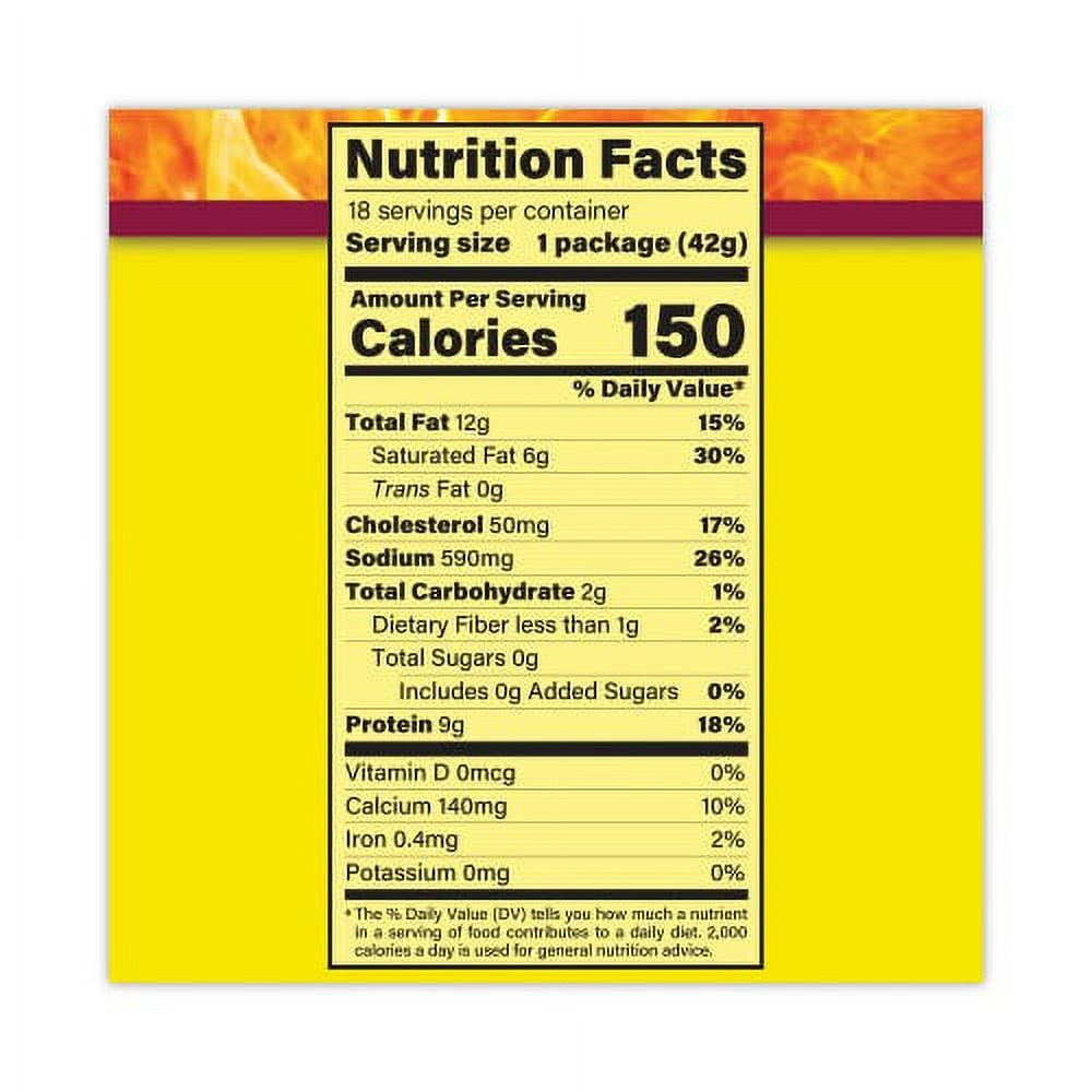 Slim Jim Pepperoni and Cheese Meat Sticks, 1.5 oz, 18/Carton, Each