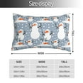 thumbnail image 2 of Fuzoiu Happy Snowmen Snowfall Print Pillow Case with Hidden Zipper,Pillow Covers,Soft and Comfortable Pillowcase-14"x20", 2 of 6