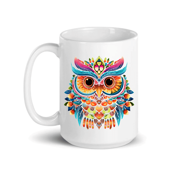 C&M Personal Gifts 15 oz Owl Adorable Ceramic Coffee Mug  (Style O1)