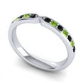 thumbnail image 2 of 0.30 Carat Stunning Round Cut Black Onyx & Peridot Gemstone Anniversary Eternity Band for Ladies Solid 14K White Gold Size 7 by Diamond-Capitals, 2 of 8