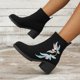 thumbnail image 4 of NECHOLOGY Botas Mujer Adulto Femenino Zapatos Botines de mujer Botas de mujer con tacón grueso y punta redonda de comercio exterior nuevas de otoño e invierno (Black, 8.5), 4 of 7