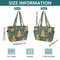 thumbnail image 4 of FORMRS Tote Bag for Women Quilted Large Capacity Travel Work Carry On Shoulder Handbag, Beige Christmas Gingerbread, 4 of 7