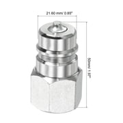Uxcell G1/2 Female 0.85 OD Pipe Fitting Plug Adapter Hydraulic Quick Connect Coupler, 1 Pack