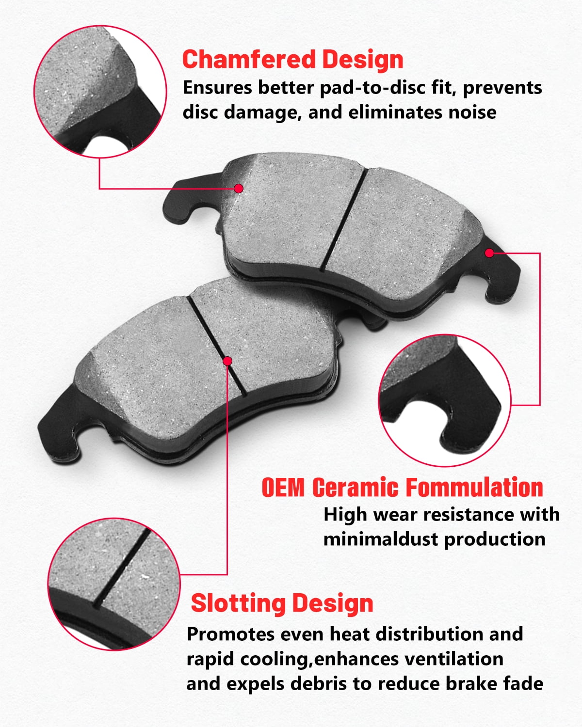 Funire Front Brake Pads And Rotors Kit Vented Compatible With Toyota Corolla 2009 2010 2011 2012 2013 2014 2015 2016 2017 2018 2019 Drilled Slotted Brakes Rotors Ceramic Brake Pads (10.8in) 275mm