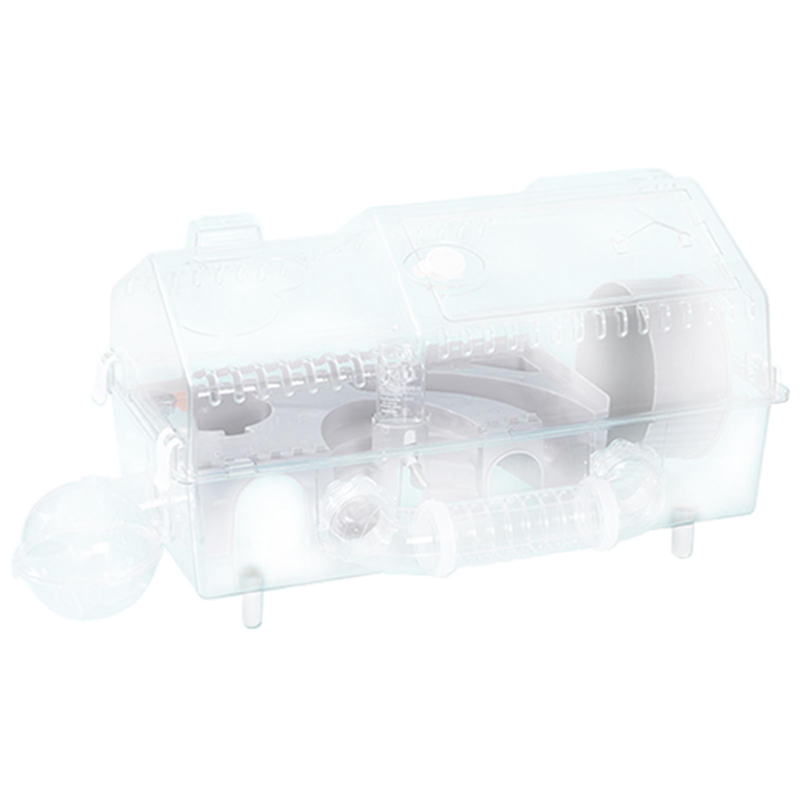 Serenable Hamster Cage Hamster House Creative Multifunction Breathable Small Animal Cage Hamster Habitat for Mice Gerbils Small Animals gray