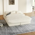 thumbnail image 6 of 2-in-1 Convertible Sofa Bed,75'' Foldable Sleeper Sofa Bed,Corduroy Floor Folding Sofa Bed Lounge Sofa with Multi Functional Blanket for Living Room Bedroom,Beige, 6 of 7