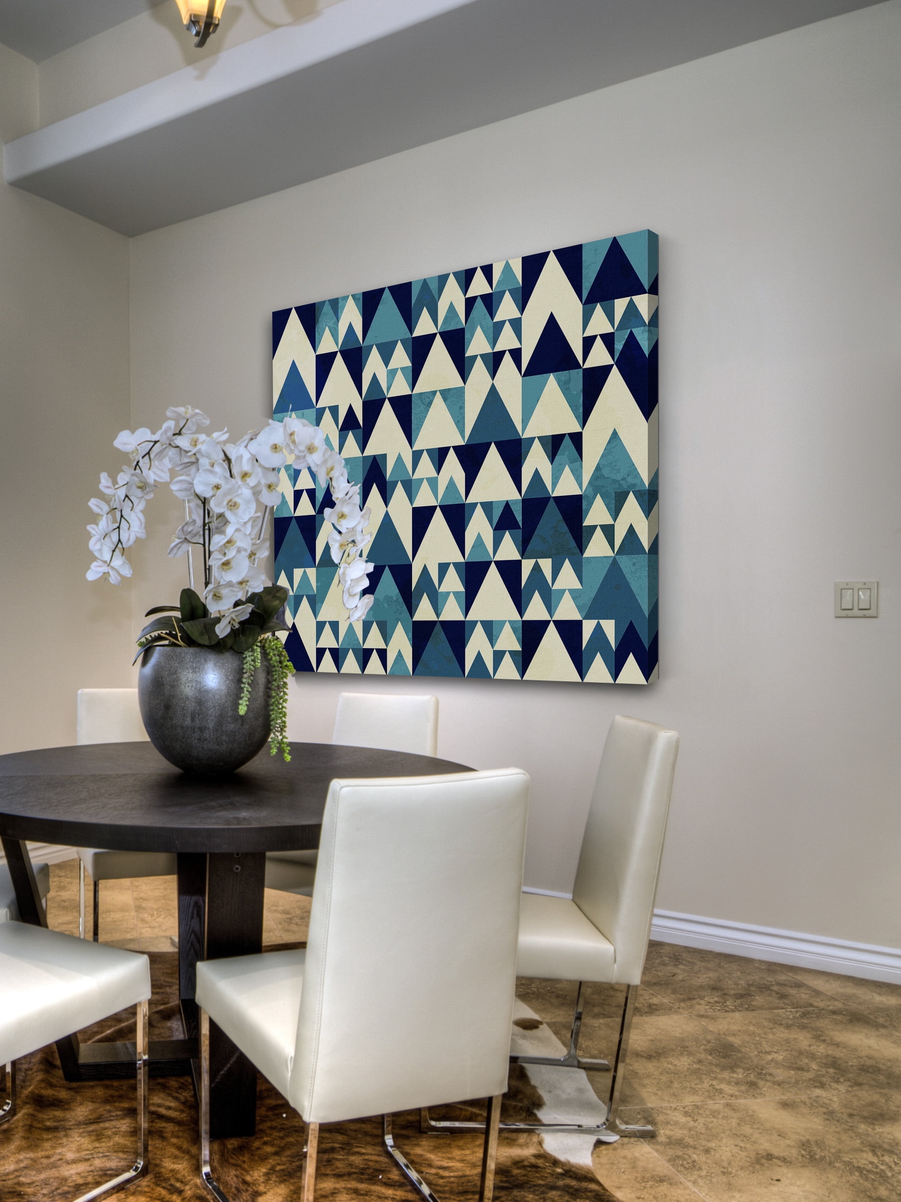 "Blue Invasion" Painting Print on Wrapped Canvas