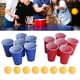 thumbnail image 1 of Juego De Vasos Con Pelotas De Pong, Juego De Beer Pong De Plástico, Bordes Suavizados, 12 Tazas, Lanzamiento De 8 Bolas Para Fiestas Navideñas, 1 of 7