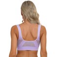 thumbnail image 2 of CHICTRY Womens Seamless Sports Fitness Bra Bustier Bra Removable Cup Pads Tank Top Lavender 3XL, 2 of 6