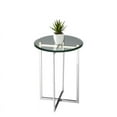 thumbnail image 1 of Butler Specialty Table d'Appoint avec Dessus en Verre et Base en Acier Inoxydable, 1 of 2