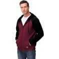 thumbnail image 3 of QPNGRP Men's Full-Zip Hoodie Lightweight Hoodie Sweatshirt Jacket Solid Hooded with Kanga Pocket, 3 of 6
