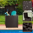 thumbnail image 6 of Pure Garden 50-Gallon Outdoor Storage Box – Waterproof Resin Deck Bin with Lid & Handles, Coffee, 6 of 8