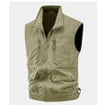 thumbnail image 5 of Purcolt Men's Fishing Vest Mesh Lined Lightweight Quick Dry Utility Safari Travel Vest Summer Casual Outdoor Work Photo Hiking Cargo Vest Sleeveless Jackets with Multi Pockets, 1X-5X, 5 of 6