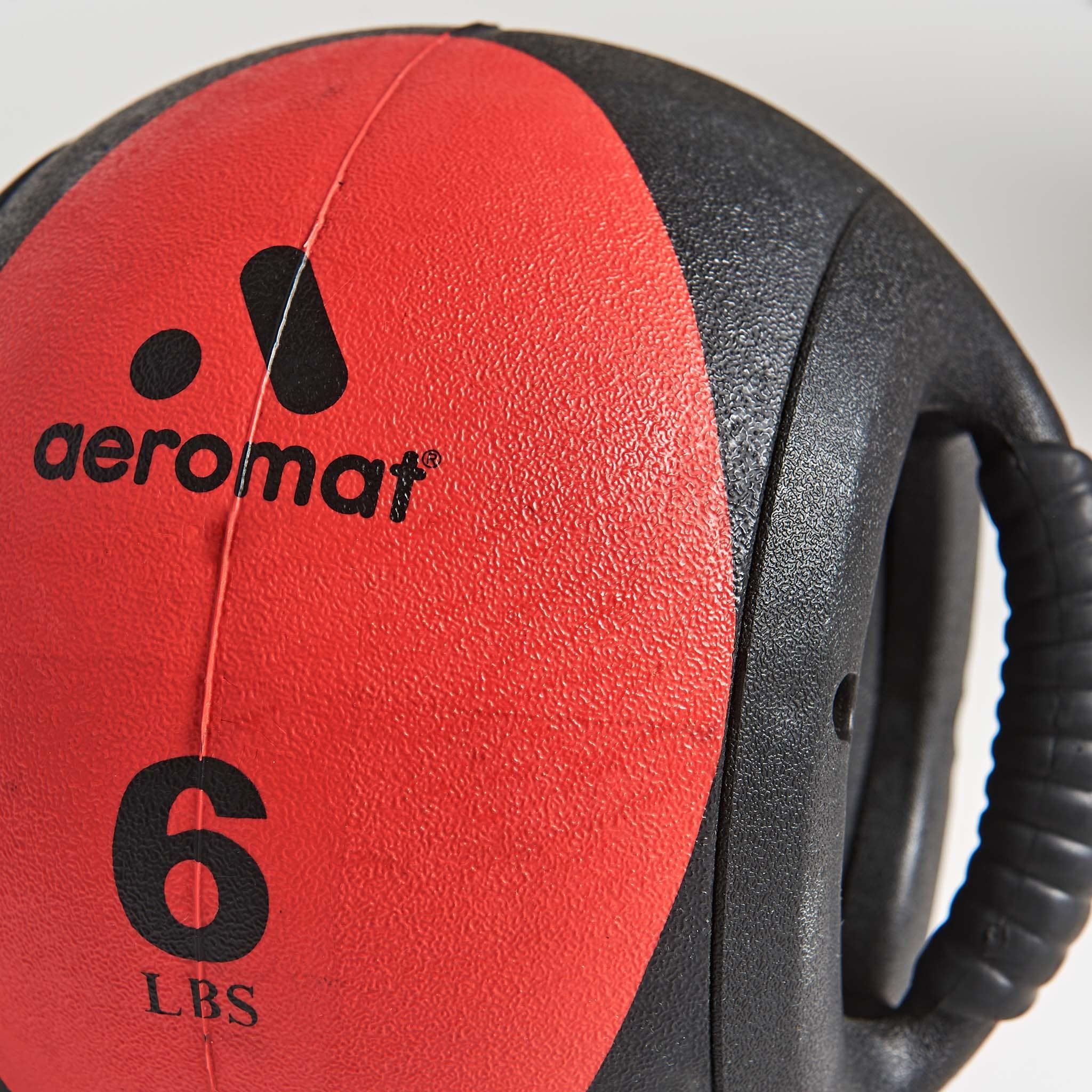 Medicine Ball with Handles - 6 lb. Red (Professional Gym Quality) by AeroMat