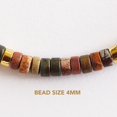 thumbnail image 4 of Natural Picasso Red Jasper Stone Bracelet Gemstone Dainty Bracelet Handmade, 4 of 7