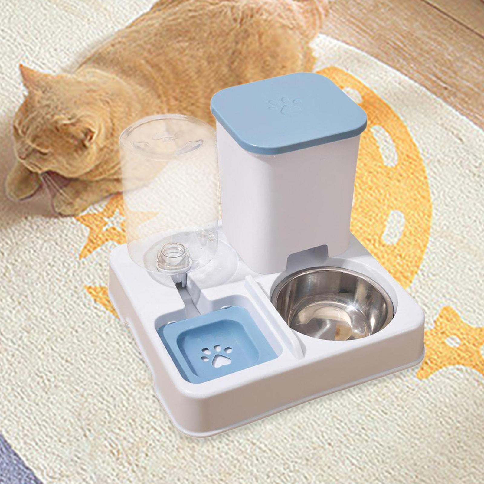 Bothyi Automatic Cat Feeder Food and Water Supply Detachable for s Dogs white