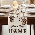 thumbnail image 3 of Table Runners 90 Inches Long Dress Scarves, Sweet Home Farmhouse Coffee/Dining/Kitchen Table Runner for Living Room, Western Stars Bird Houses Farmhouse Retro 13x90 Inch, 3 of 9
