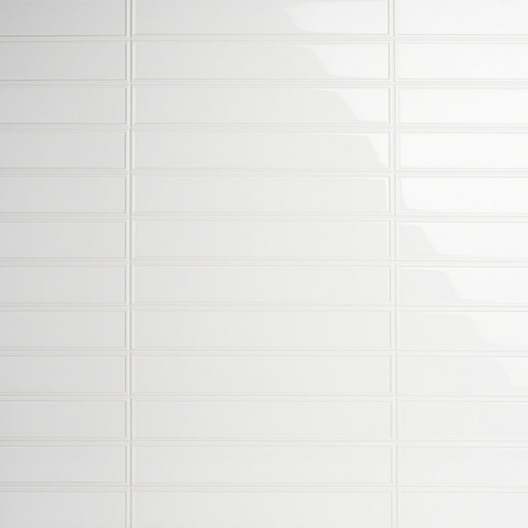 Bond Tile Sheffield White 4 in. x 24 in. Polished Ceramic Wall Tile (8 Pieces 5.16 Sq. Ft. / Box) Bond Tile Sheffield White 4 in. x 24 in. Polished Ceramic Wall Tile (8 Pieces 5.16 Sq. Ft. / Box)