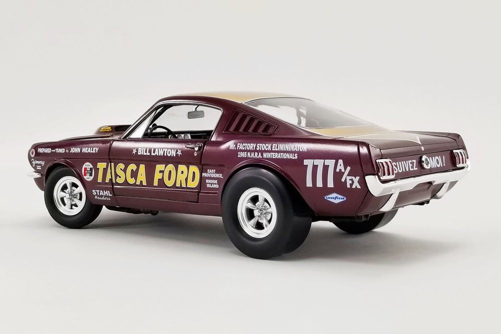 1965 Ford Mustang, A/FX Bill Lawton - Tasca Ford - Acme A1801839 - 1/18 scale Diecast Model Toy Car
