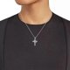 thumbnail image 4 of Rotating Crown Cross Pendant Necklace, Women's Diamond Cross Necklace, Pave Cross Rotating, 4 of 5