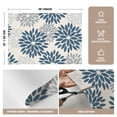 thumbnail image 7 of Sm:)e Floral Vinyl Placemats Set of 4, Heat Resistant Non-Slip Place mats for Dining Table, Washable Durable PVC Vinyl Woven Table Mats, Blue Grey, 7 of 7