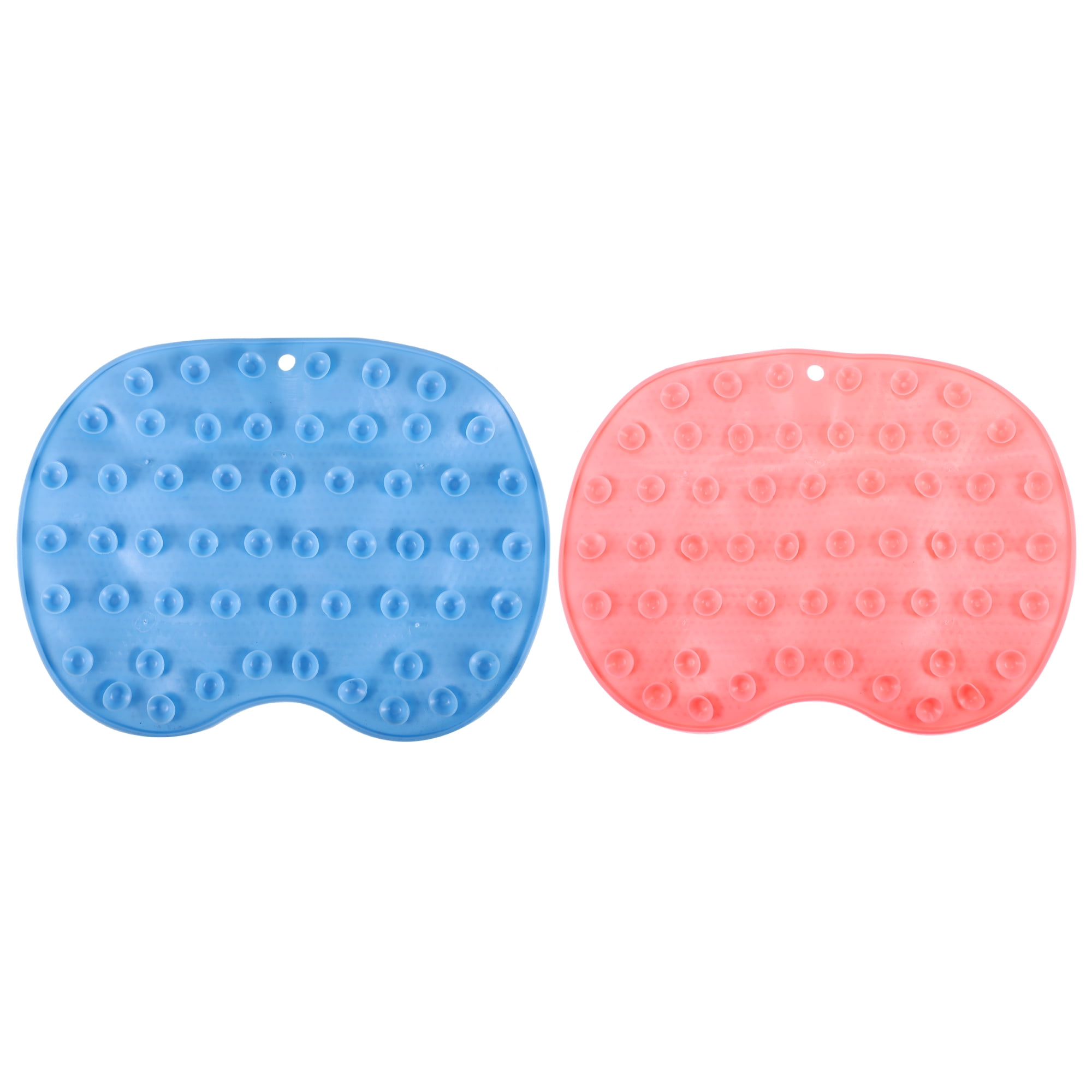 Unique Bargains Shower Massage Back Brush 2 Pcs Blue Pink