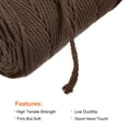 thumbnail image 3 of Uxcell Cotton Rope Twine String Twisted Braided Cord, Brown 100m/109 Yard for Wall Hanging, Macrame Knotting, 3 of 5