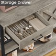 thumbnail image 5 of DJ502621_3 Baker's Rack Coffee Bar Cabinet Farmhouse Microwave Stand Grey, 5 of 5