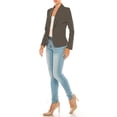 thumbnail image 2 of Women's Casual Solid Office Work Wear Long Sleeve Fitted Open Front Blazer Jacket, 2 of 7