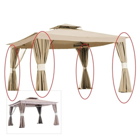 Garden Winds Replacement Privacy Curtain Set for the BJs 2010 Living Home Gazebo -Standard 350