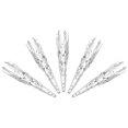 thumbnail image 4 of 100 piezas de soportes largos para flores de trompeta, conos de hierro de 5 pétalos, tapas de filigrana para manualidades, pendientes y bisutería (plata), 4 of 8