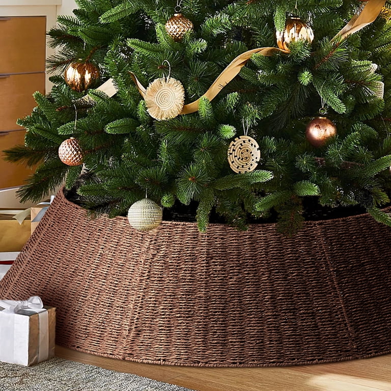 Dessous De Sapin De Noël TOYLAND Rouge 42 Pouces Bordure Dorée - Neuf