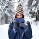thumbnail image 4 of Sombrero de lana para invierno, Chaqueta de punto grueso, Cuello alto, Diseño cuadriculado, Para mujeres y hombres, Capa térmica, Lana suave, Para frío intenso, Accesorio de temporada\ Blahzhy, 4 of 8