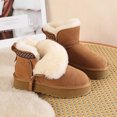 thumbnail image 4 of Botas Cortas Plataforma Botines Tobillo Invierno Forro Piel Sintética para Mujer Cálido Interiores Y Exteriores, 4 of 9