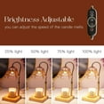 thumbnail image 4 of Candle Warmer Lamp with Timer: Flower Gold Candle Lamps Height Adjustable Home Bedroom Decor House Warming Christmas Gift Mothers Day Mom Gift for Women, 4 of 6