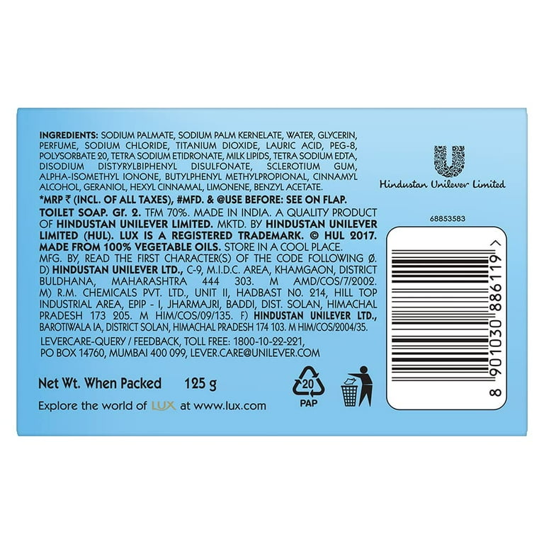 Lux soap sales ingredients