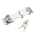 thumbnail image 3 of Heavy Duty Locking Hasp And Staple With Keys Padlock Cupboard Shed Garage Lock, 3 of 9