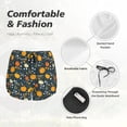 thumbnail image 4 of Pofeuu Pumpkin Print Women's Athletic Shorts Running Workout Shorts Tummy Control Quick Dry Gym Shorts with Pockets Double layer sports shorts-Medium, 4 of 7