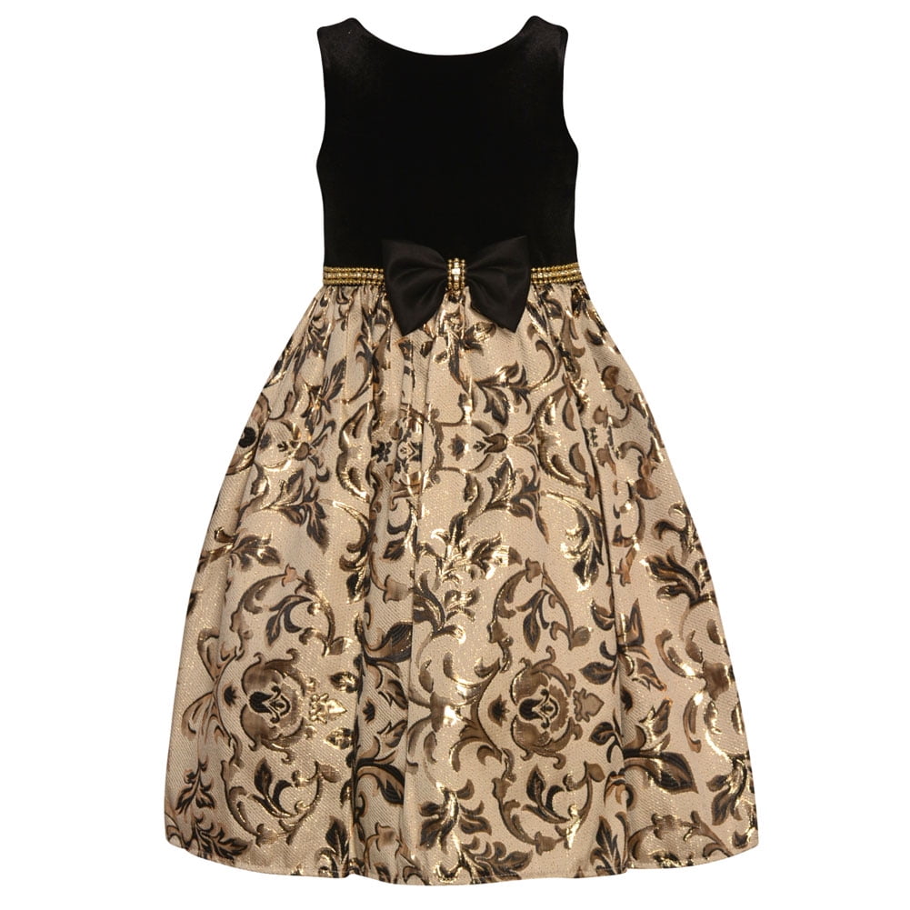 black and gold christmas dress