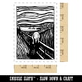 thumbnail image 2 of The Scream Art Painting Edvard Munch Rectangle Rubber Stamp Stamping Scrapbooking Crafting - Large 2.5in, 2 of 7