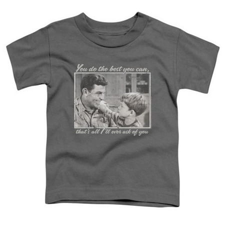 

Trevco Andy Griffith-Wise Words - Short Sleeve Toddler Tee - Charcoal- Large 4T