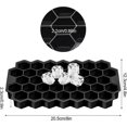 thumbnail image 2 of Black Ice Cube Molds 37 Hexagonal for Freezer Ice Cube Tray with Lid, 2Pcs Silicone Ice Cube Moulds, Small Ice Cube Trays, Each Makes Ice Cubes Silico, 2 of 5