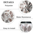thumbnail image 4 of Boho Reddish Brown Leaves Bathroom Curtain Decor with Hooks for Bathroom Modern Leaves Decorative Bathroom Shower Curtain Set Waterproof Farmhouse Bathroom Curtain Shower Set 84x72 Inches, 4 of 6