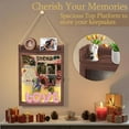 thumbnail image 2 of NestE-11x16 Shadow Box Frame with Light, Memorial Display Case with Shelves and Top Platform, Deep Memorial Shadow Box for Wedding Flowers, Pet Memories and Keepsakes, Brown, 2 of 13