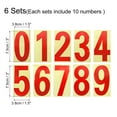 thumbnail image 2 of Uxcell 3 inch Reflective Mailbox Numbers for Houses/Outside Sticker Decal, Red 6 Sets, 2 of 5