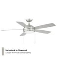 thumbnail image 2 of Disc II 5-Blade Energy Star Pull Chain Memory Ceiling Fan 52in Brushed Nickel with 3000K Dimmable LED Light Kit, 2 of 6