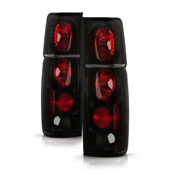 Black Smoked For 1986-1997 Hardbody Pickup Tail Lights Brake Lamps Left Right