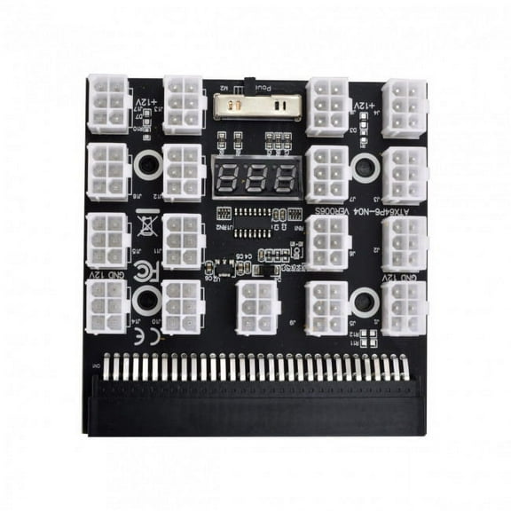 CY 1200W Server PSU Power Supply Breakout Board Adapter with 17 Ports ATX 6 Pin for DPS-800GB 1200FB 1200QB