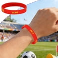 thumbnail image 2 of Bracelet en Silicone pour Compétition Mondiale de Football 2026 avec Drapeau National, Imprimé Résistant à la Décoloration et Extensible, Adapté pour Souvenir de Rassemblement de Fans, Jour de Match, 2.52 Po 0.02Lb, 2 of 6